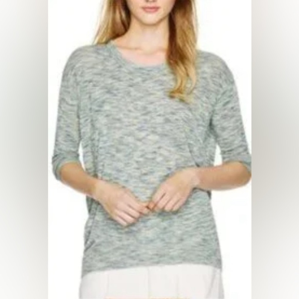 WILFRED Balzac linen blend hi low hem crew neck quiet luxury lightweight tunic S